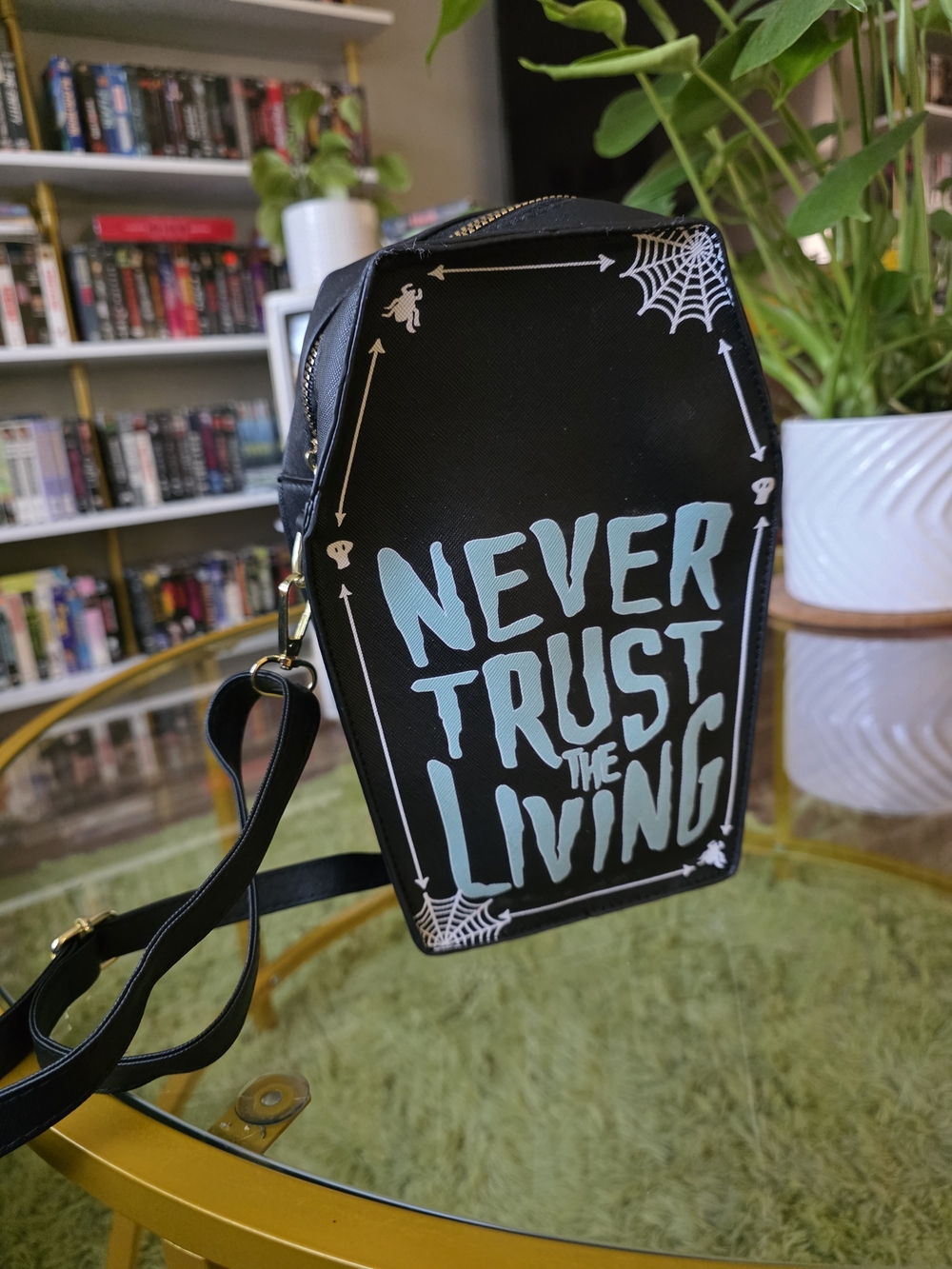 Never Trust The Living Black Coffin Mini Bag